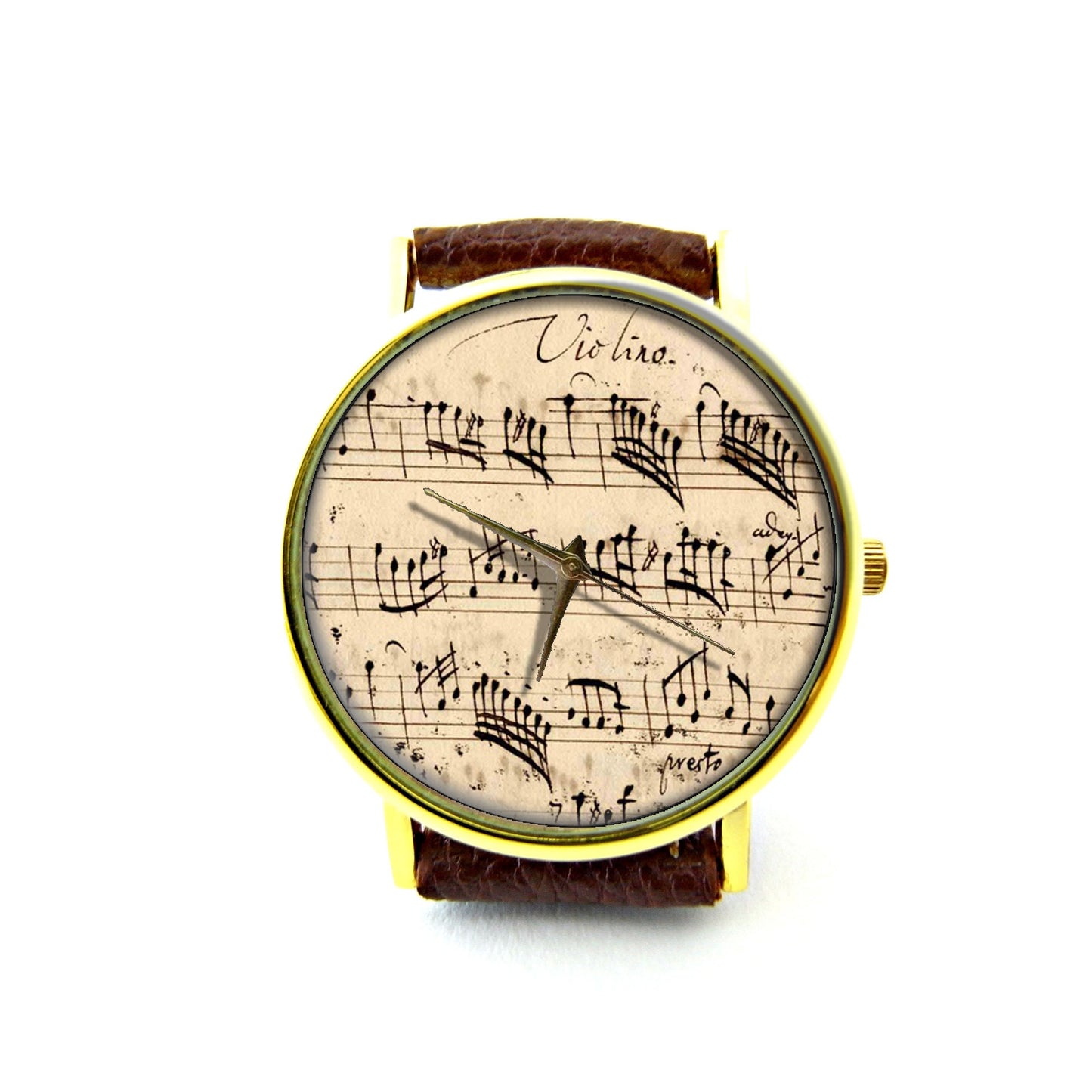 Musical Notes Leather Watch, Music Leather Watch, Ladies Watch, Mens Watch, Music Jewelry, Music Accessory