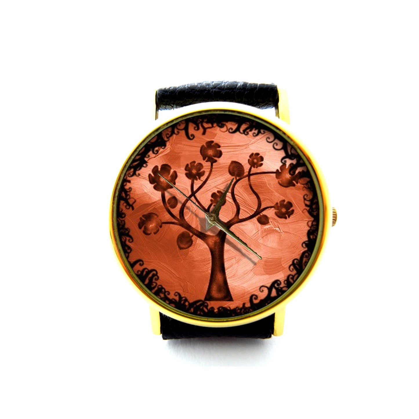 Tree Leather Watch, Tree Of Life, Magic Tree, Unisex Watch, Ladies Watch, Mens Watch, Tree Jewelry, Pattern 1