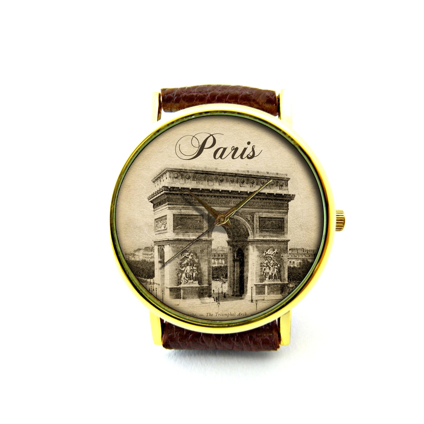 Paris Leather Watch, Triumphal Arch Leather Watch, Paris Accessory, Ladies Watch, Mens Watch, Paris Jewelry