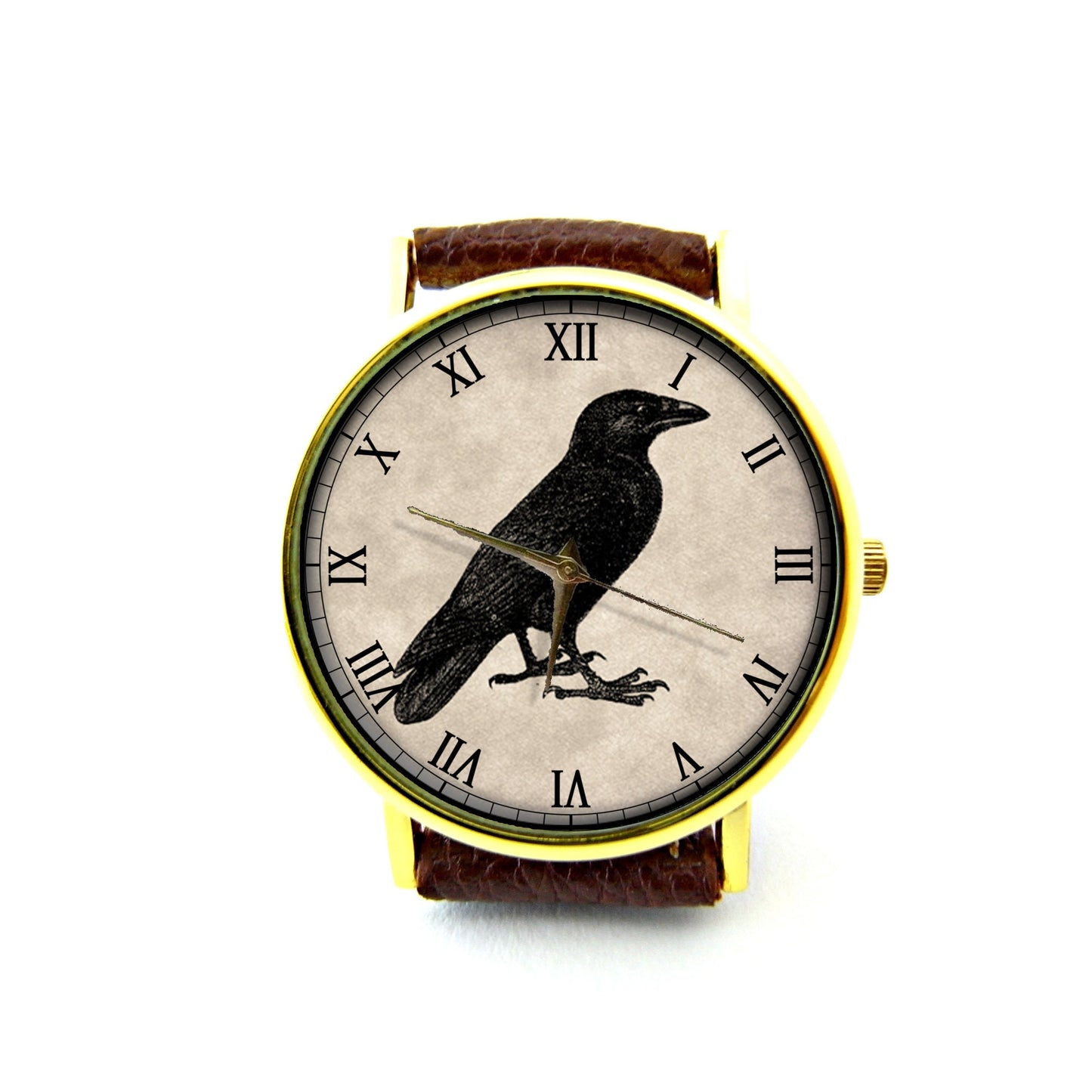 Victorian Gothic Watch Crow Watch, Unisex Watch, Ladies Watch, Mens Watch, Personalized Watch, Pattern 3