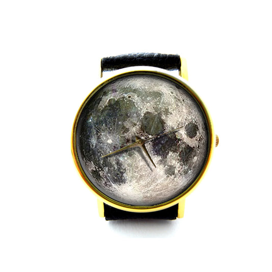 Moon Watch, Full Moon Leather Watch, Moon, Unisex Watch, Ladies Watch, Mens Watch, Moon Jewellery