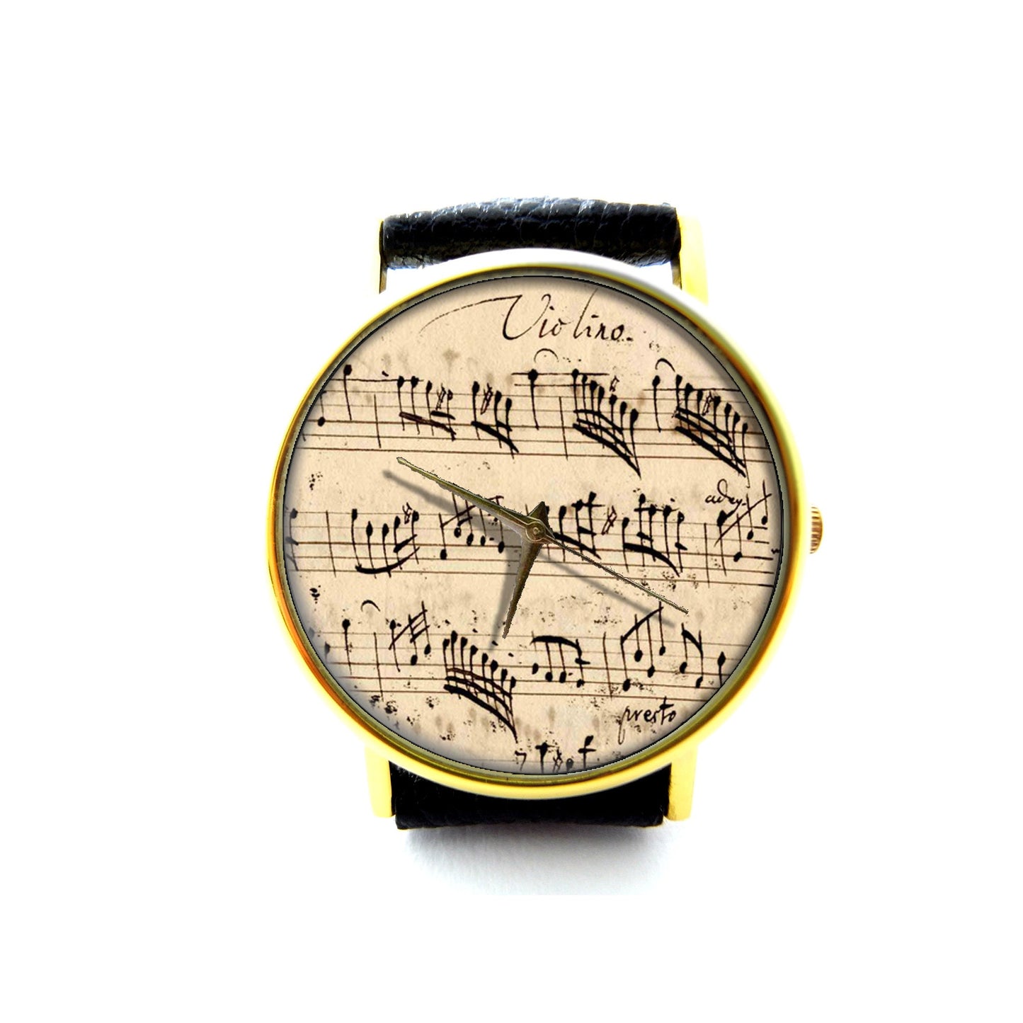 Musical Notes Leather Watch, Music Leather Watch, Ladies Watch, Mens Watch, Music Jewelry, Music Accessory