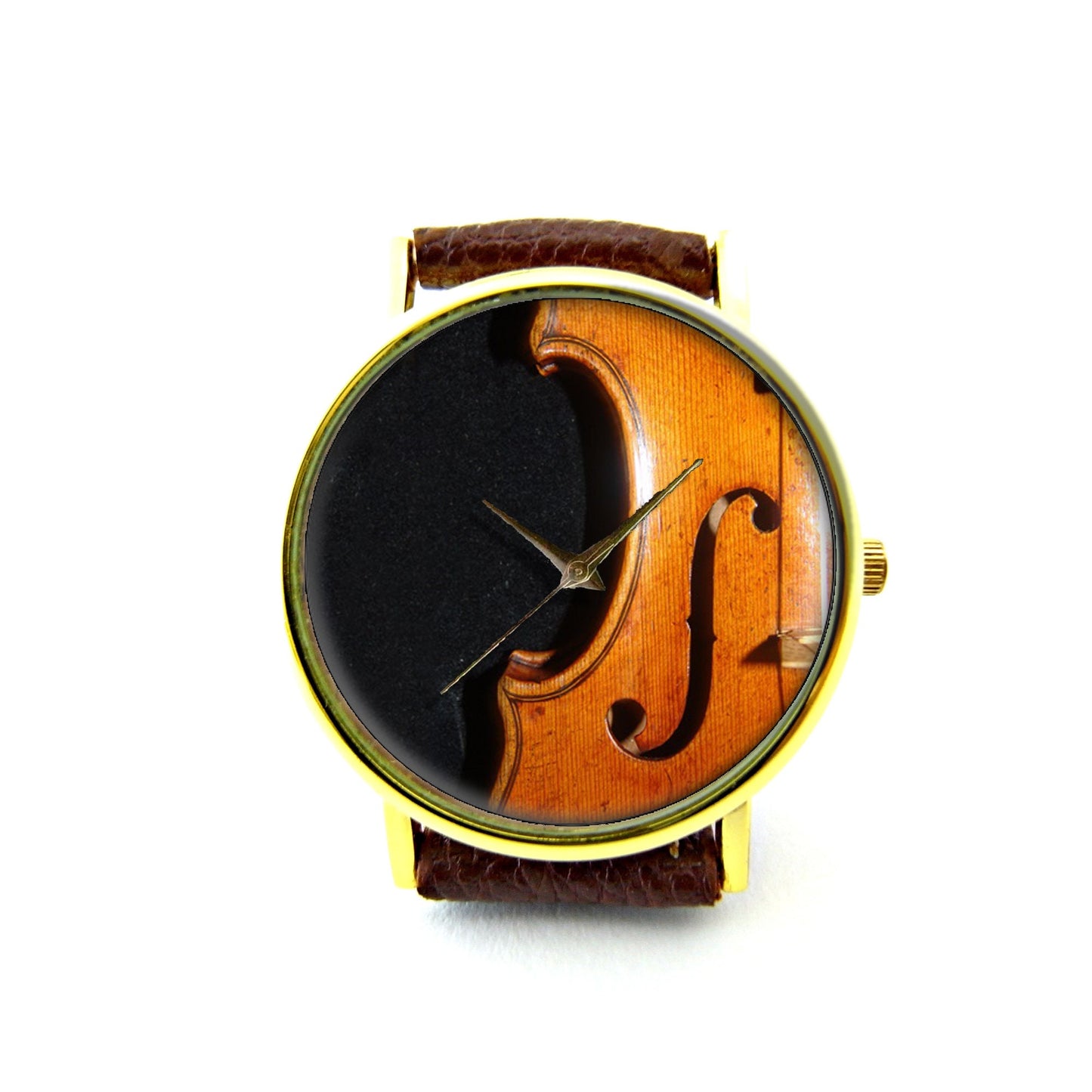 Violin Leather Watch, Musical Watch, Unisex Watch, Ladies Watch, Mens Watch, Violin Jewelry, Violin Accessory, Pattern 4