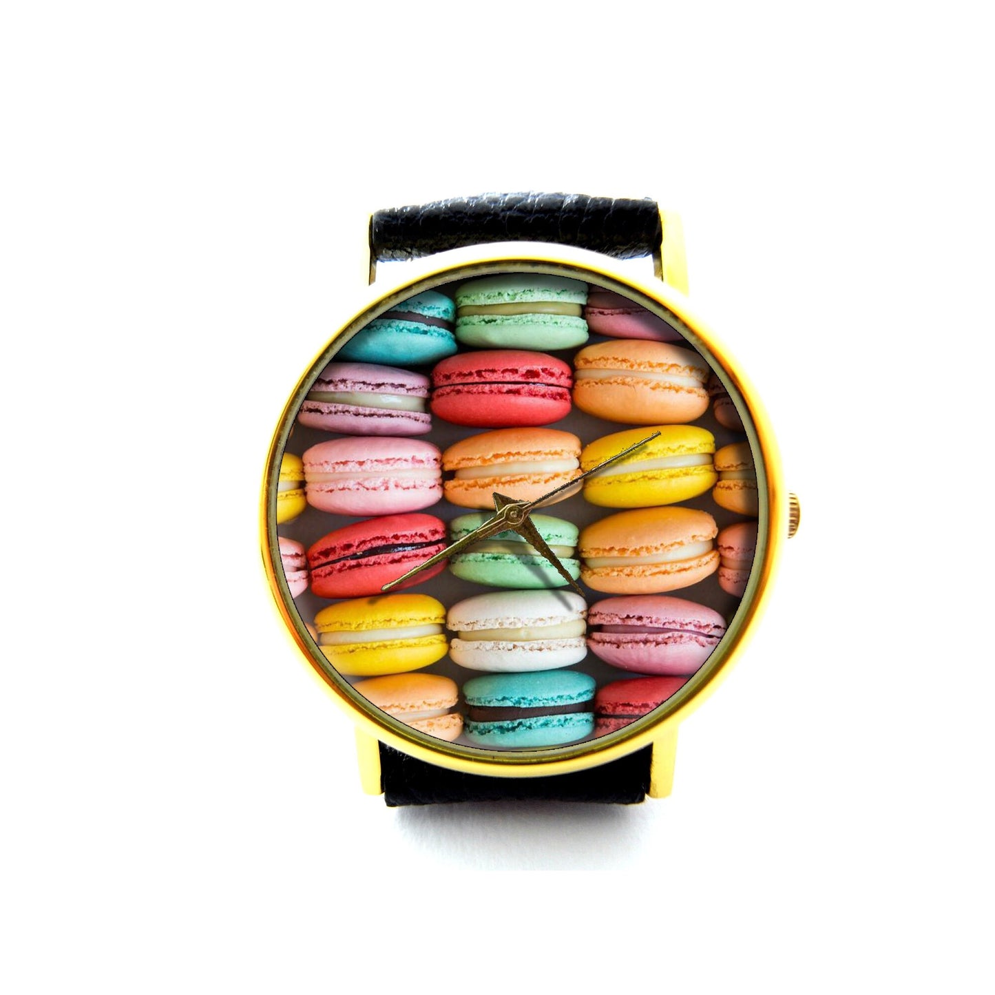 Macaron Leather Watch, Macaron Watch, Unisex Watch, Ladies Watch, Mens Watch, Macaron Jewelry