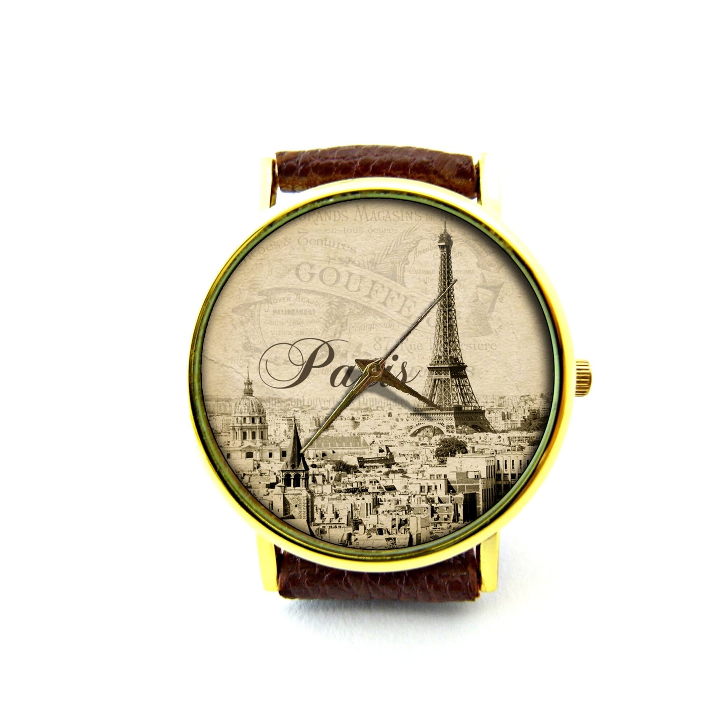 Eiffel Tower Leather Watch, Eiffel Tower Retro Watch, Eiffel Tower Accessory, Ladies Watch, Mens Watch, Eiffel Tower Jewelry