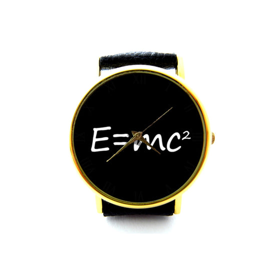 Formula Leather Watch, E=MC2 Leather Watch, Einstein Leather Watch, Unisex Watch, Ladies Watch, Mens Watch, Einstein Jewelry