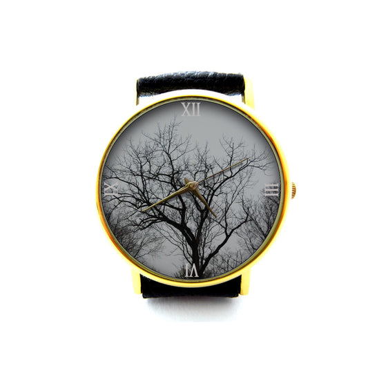 Dead Tree Leather Watch, Dead Tree Ladies Watch, Unisex Watch, Dead Tree Jewellery