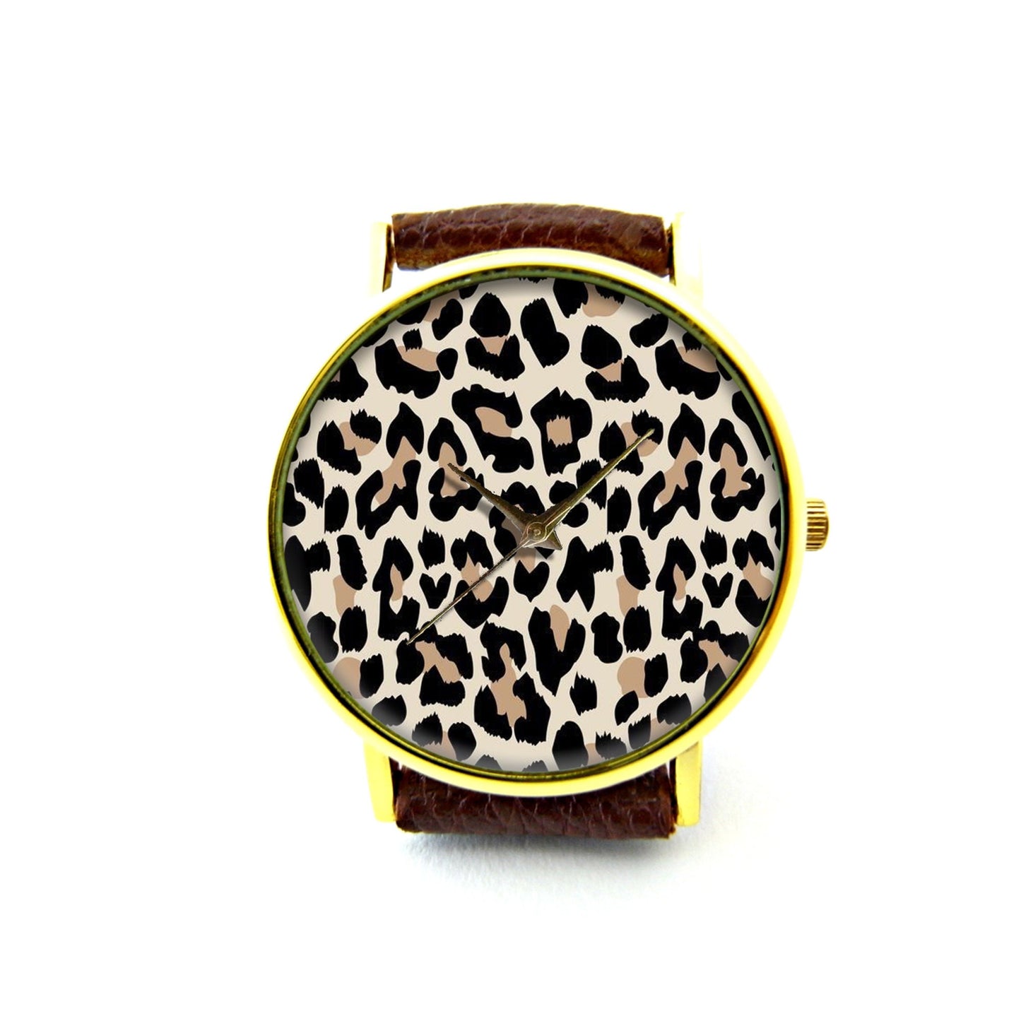 Leopard Leather Watch, Leopard Ladies Watch, Unisex Watch, Leopard Jewellery