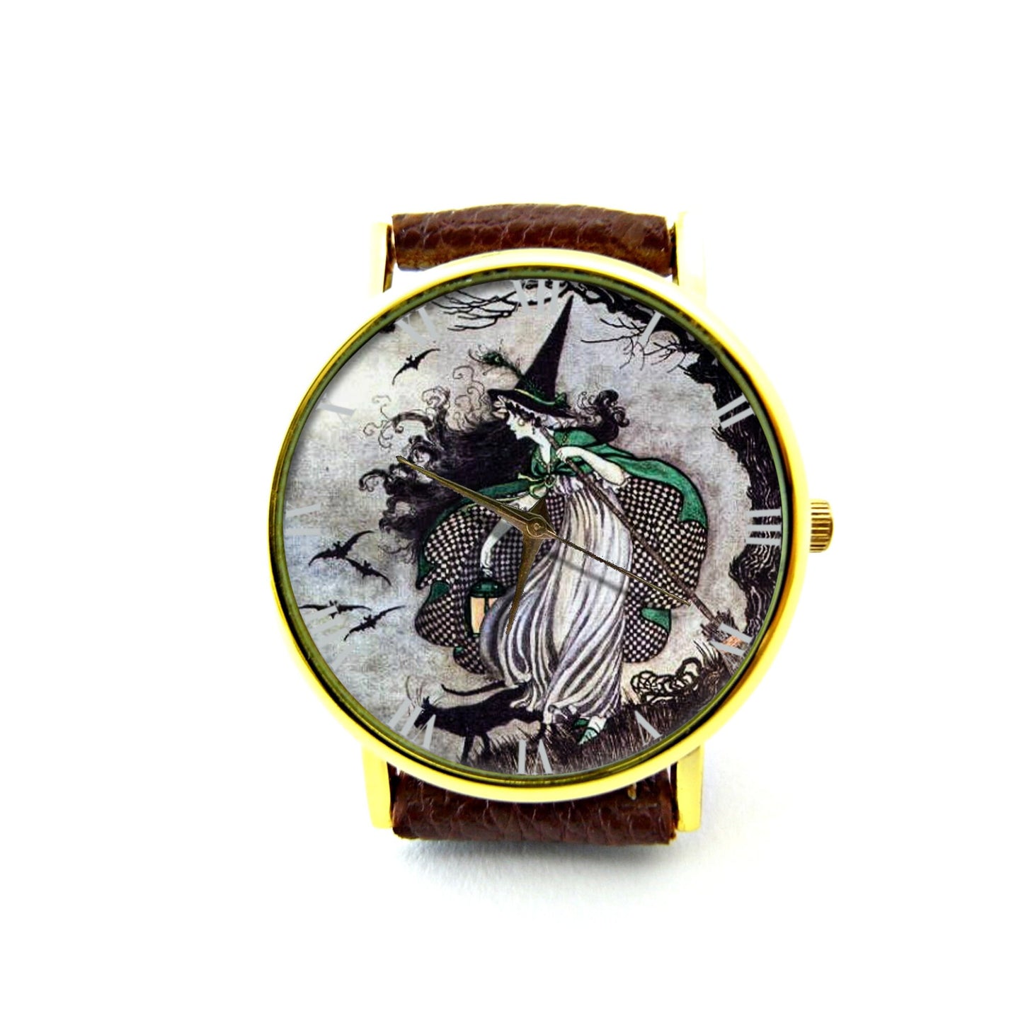 Witch Leather Watch, Witch Ladies Watch, Unisex Watch, Witch Jewellery