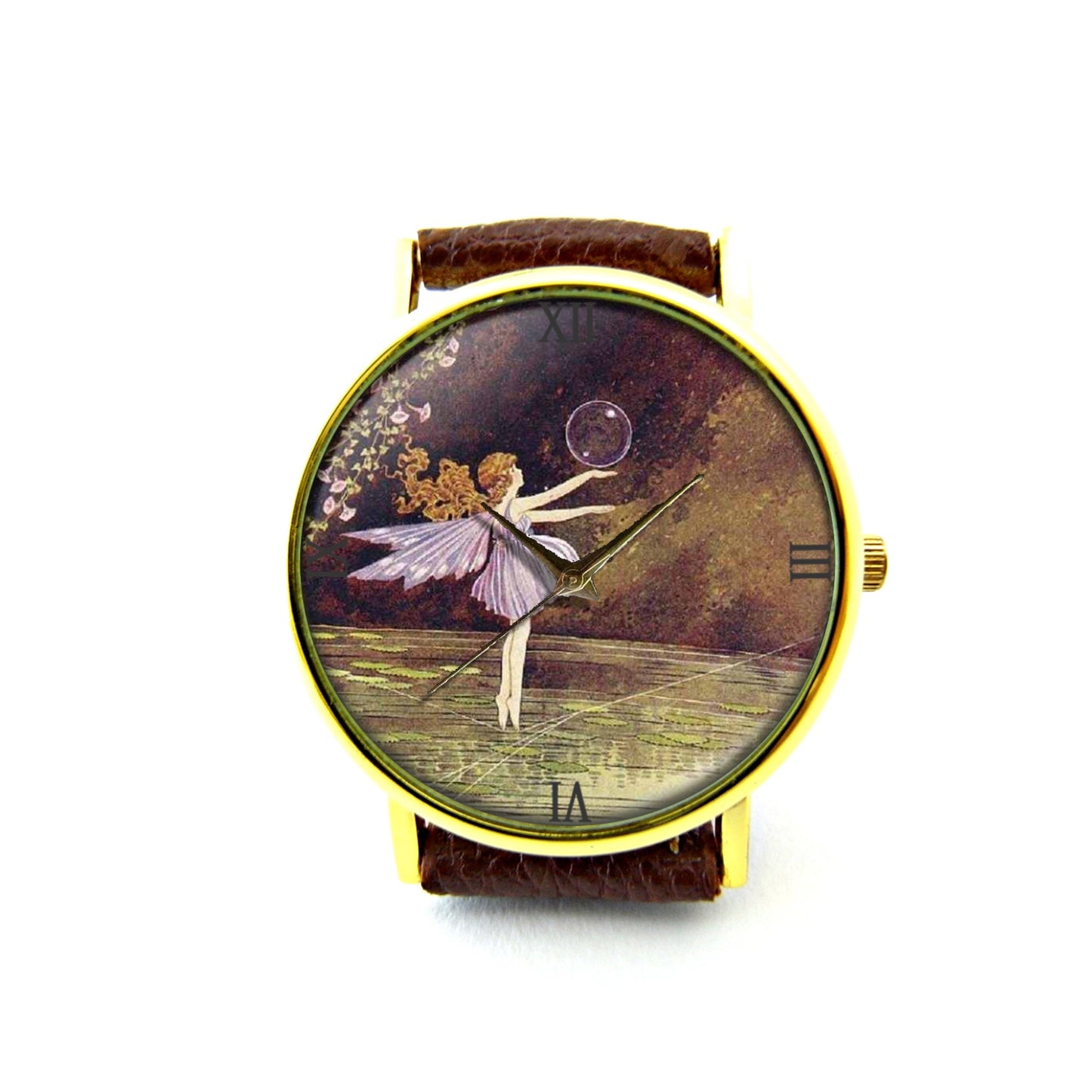 Bubble Ballet Fairy Leather Watch, Fairy Ladies Watch, Unisex Watch, Ballet Fairy Jewellery