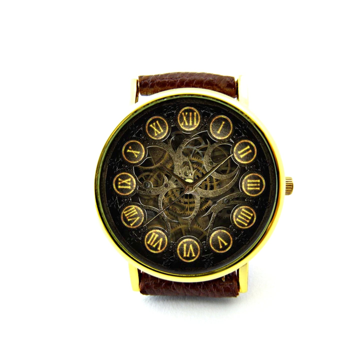 Steampunk Gear Leather Watch, Steampunk Gear Ladies Watch, Unisex Watch, Steampunk Jewellery