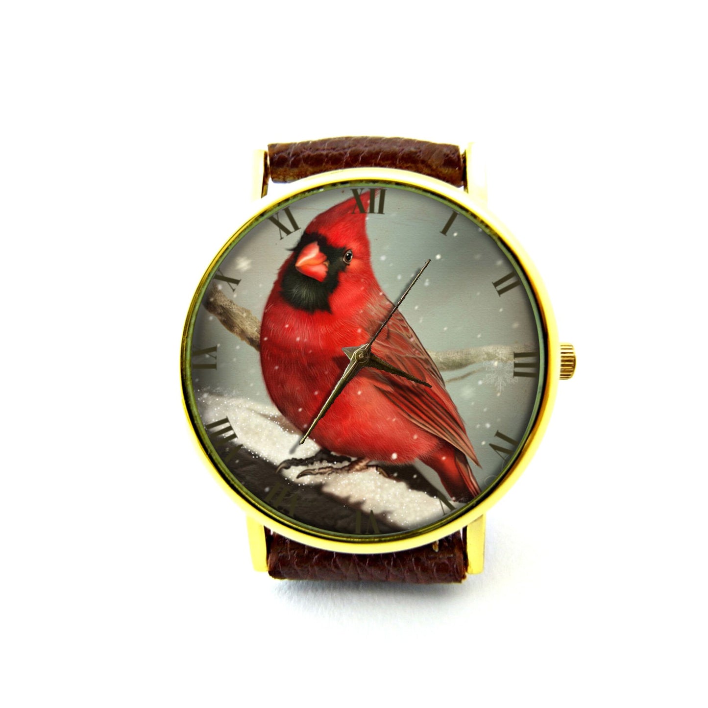 Redbird Leather Watch, Symbolic Ladies Watch, Unisex Watch, Cardinal Jewelry