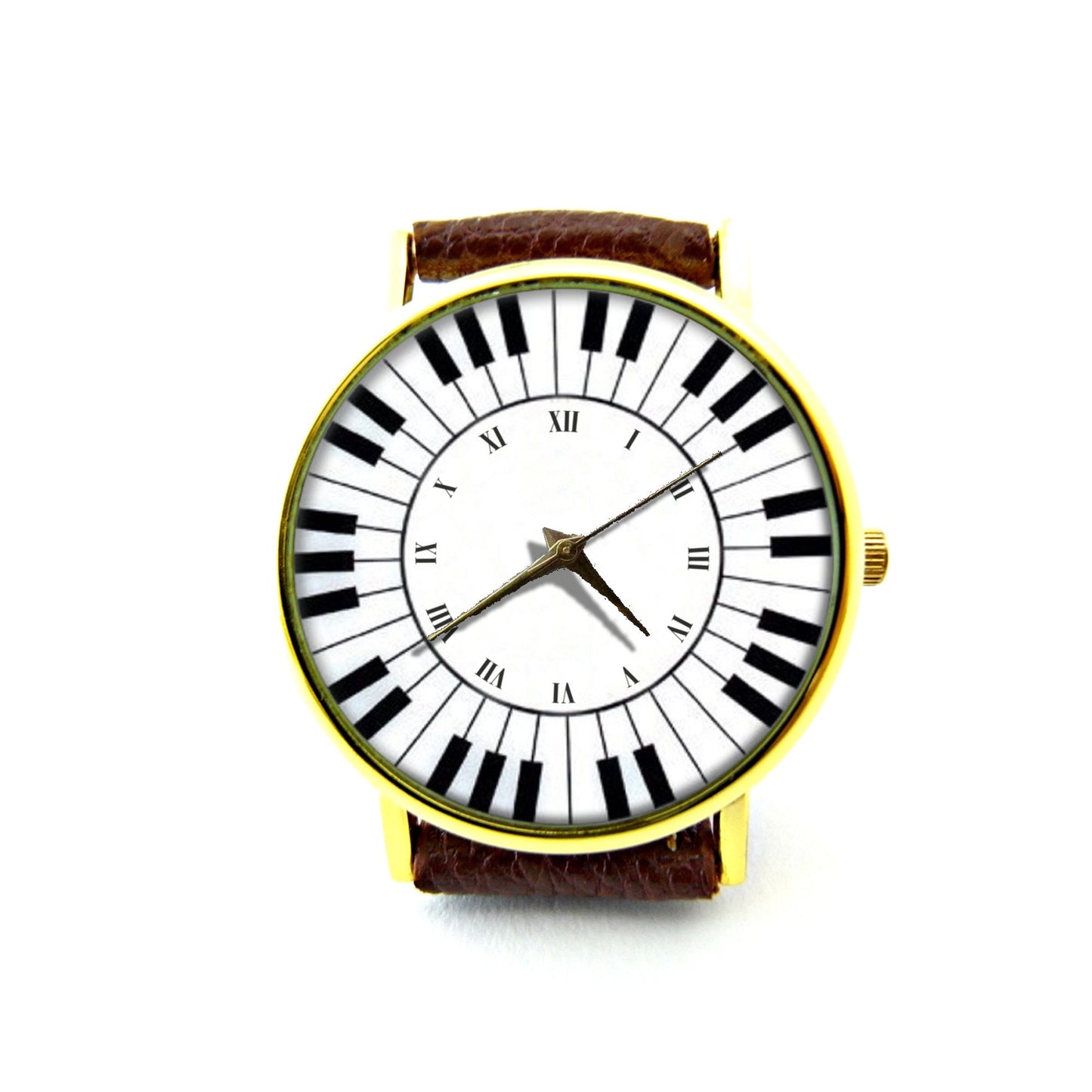 Piano Keys Leather Watch, Music Leather Watch, Ladies Watch, Mens Watch, Music Jewelry, Music Accessory