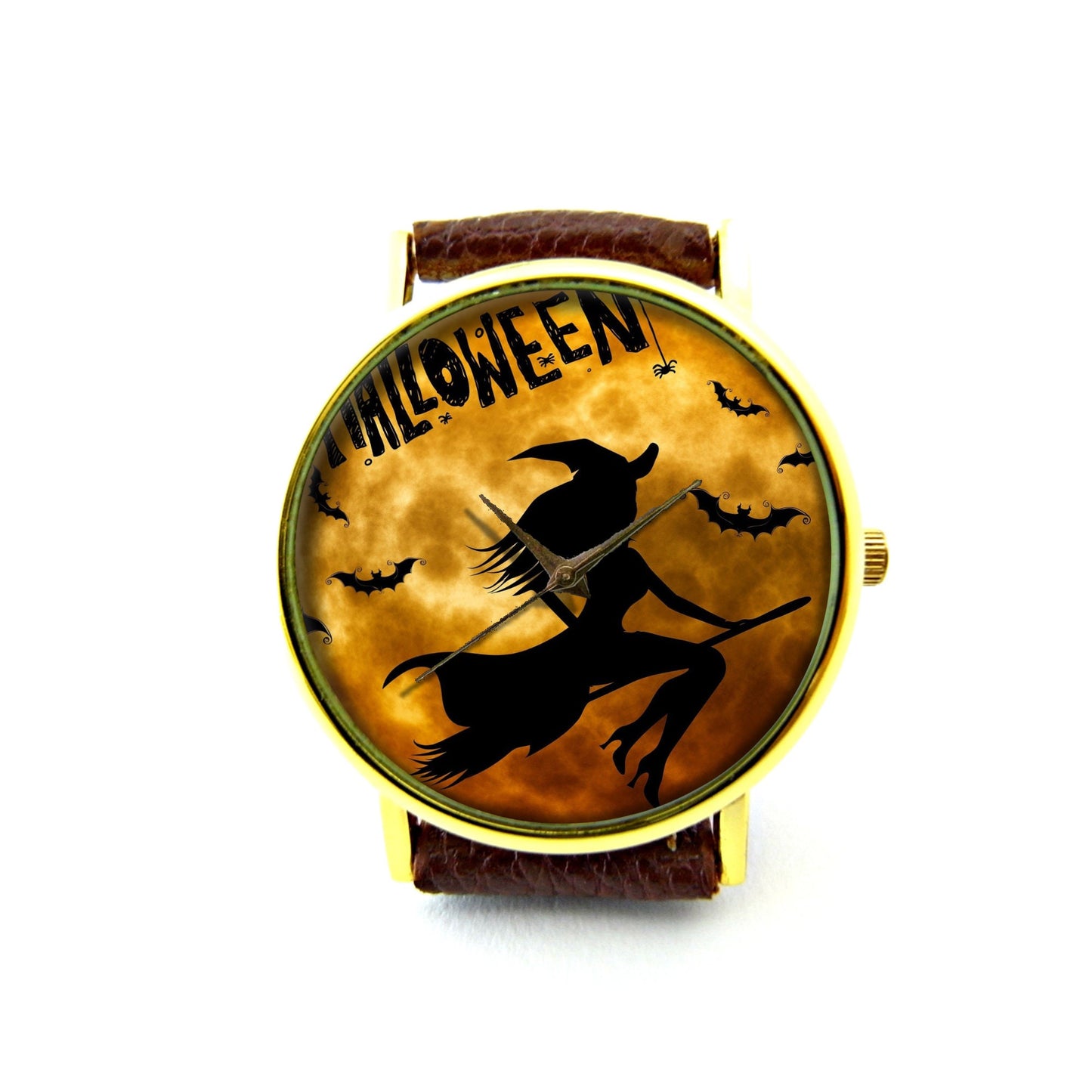 Bat Watches, Halloween watch, Witch Leather Watch, Unisex Watch, Goth Watch, Gothic Jewelry