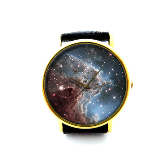 Galaxy Leather Watch, Space Watch, Universe Watch, Constellation Watch, Ladies Watch, Mens Watch, Women's Watch, Galaxy Space Jewelry