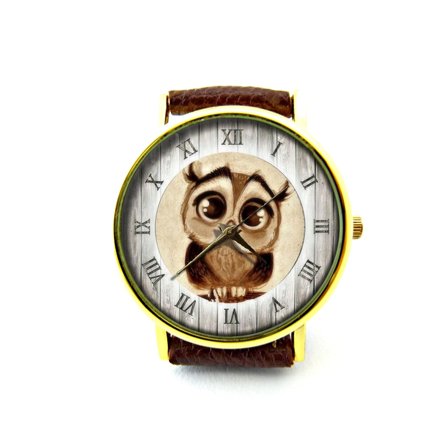 Owl Leather Watch, Owl Ladies Watch, Vintage Owl Watch, Unisex Watch, Owl Jewelry