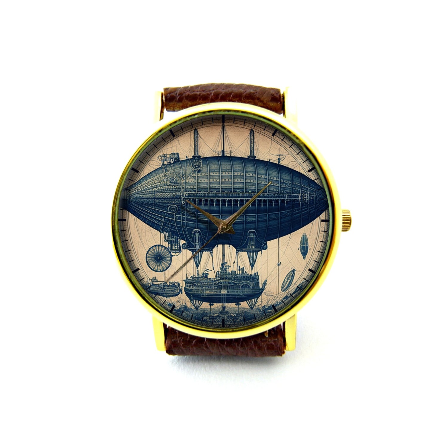 Steampunk Airship Leather Watch, Steampunk Watch, Unisex Watch, Steampunk Jewelry