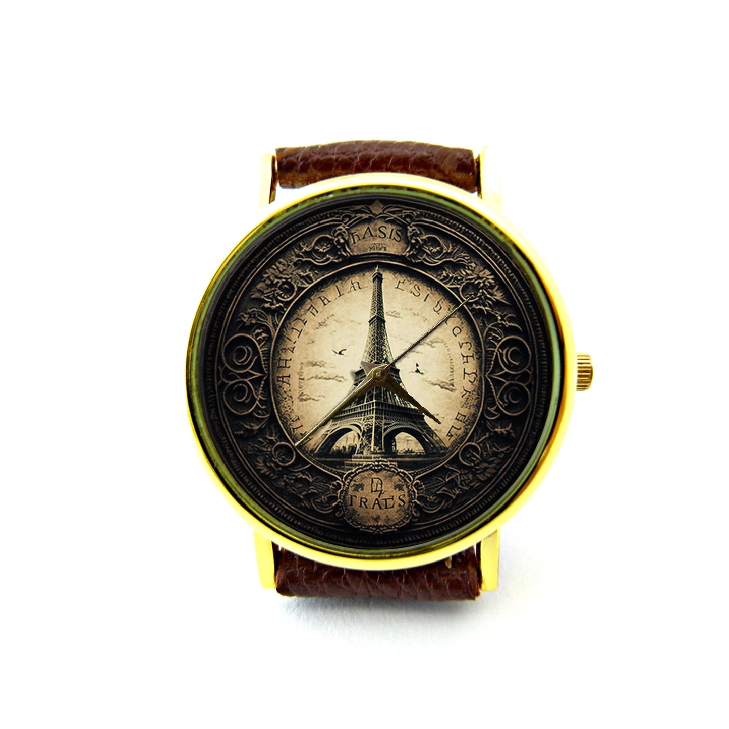 Paris Eiffel Tower Leather Watch, Eiffel Tower Watch, Unisex Watch, Eiffel Tower Jewelry Gift